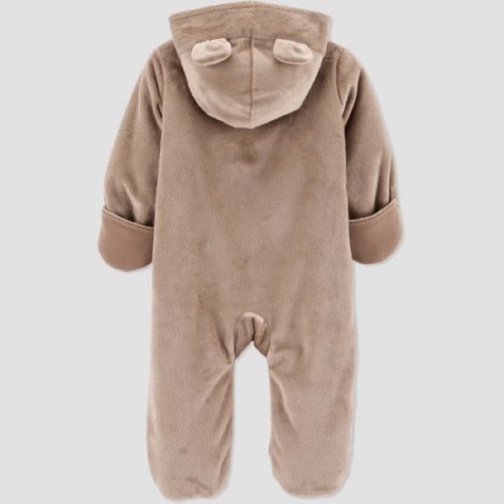 Carters Cozy Tan Kids One Piece Size 9 M - Picture 4 of 9